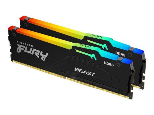 Kingston FURY Beast RGB - DDR5 - kit - 32 GB - DIMM 288-pin - 6000 MHz / PC5-48000 - unbuffered