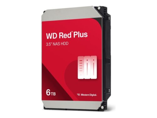 WD Hard Drive Red Plus WD60EFPX - 6 TB - 3.5" - SATA 6 GB/s