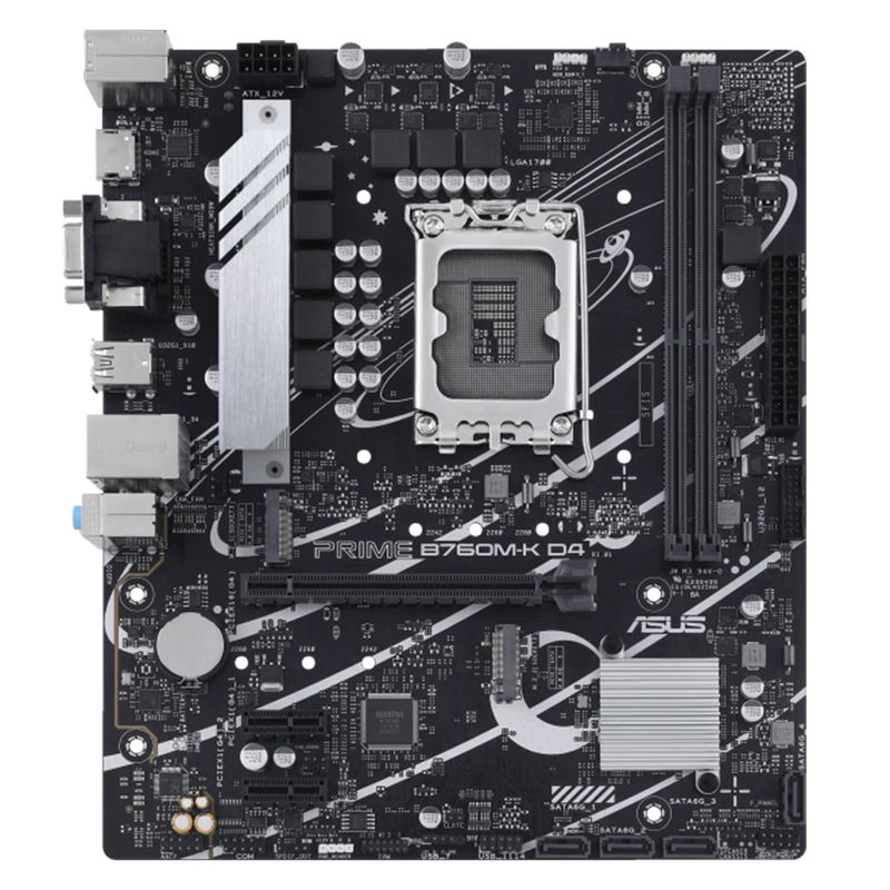 ASUS Mainboard PRIME B760M-K D4 - micro ATX - Socket LGA1700 - Intel B760