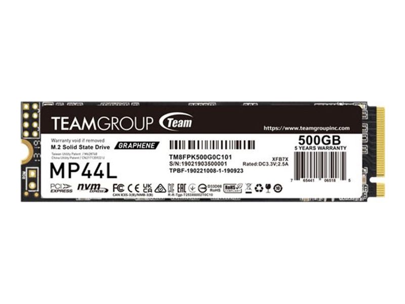 Team Group SSD MP44L - 500 GB - M.2 2280 - PCIe 4.0 x4 NVMe