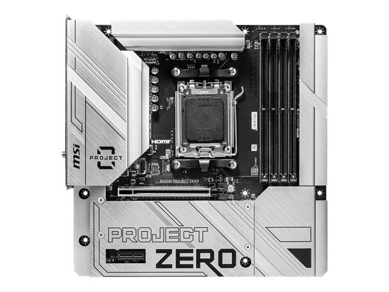 MSI Mainboard B650M PROJECT ZERO - micro ATX - Socket AM5 - AMD B650