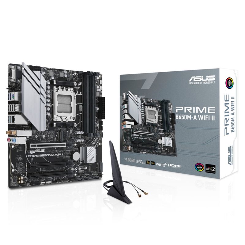 ASUS Mainboard Prime B650M-A WiFi II - Micro-ATX - Socket AM5 - AMD B650