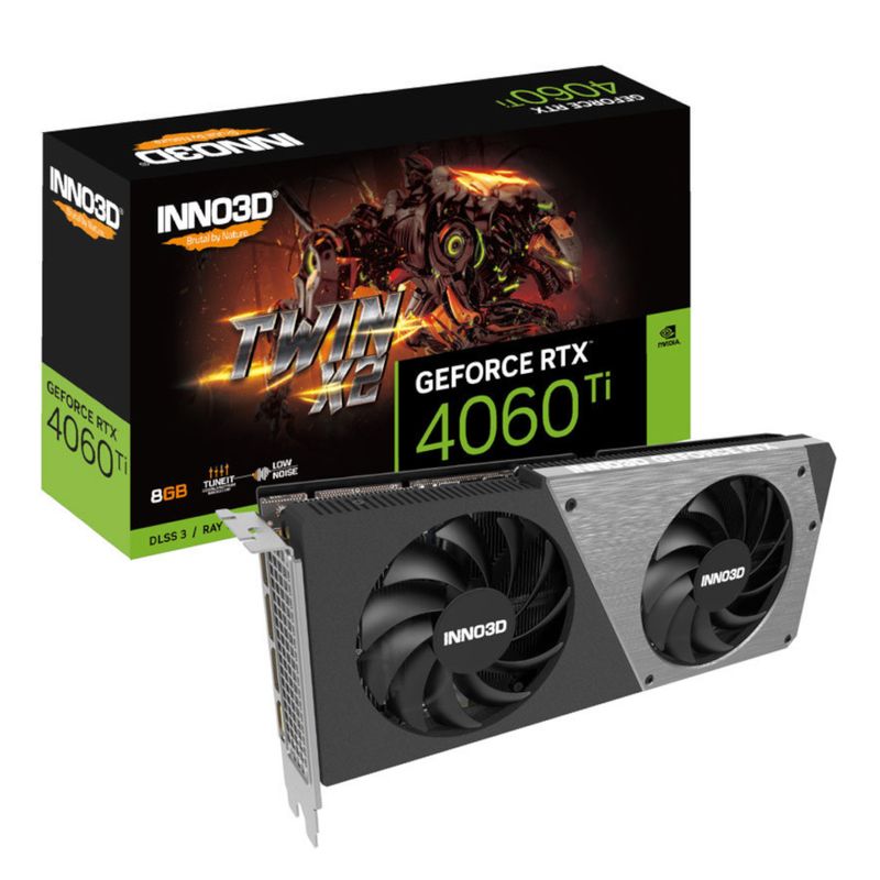 Inno3D GeForce RTX4060 Ti 8GB Twin X2 - graphics card - GeForce RTX 4060 Ti - 8 GB