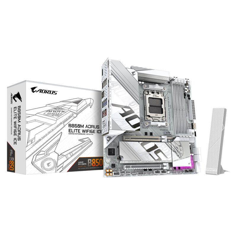 AORUS B850M ELITE WIFI6E ICE - motherboard - micro ATX - Socket AM5 - AMD B850