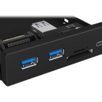 ICY BOX 3 port hub for 3.5" bay with card reader and USB 3.0 20 pin connector IB-HUB1417-i3 - Afbeelding 5