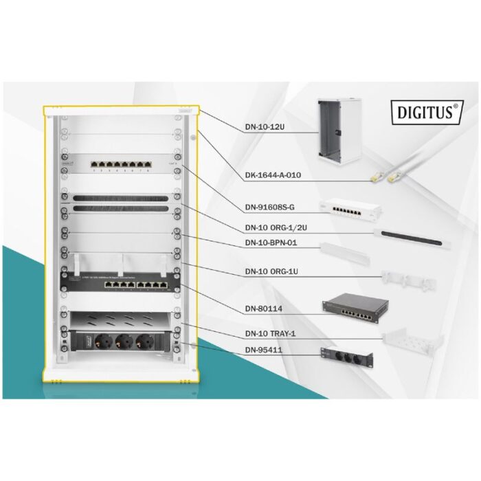 Rack Digitus Network Set 10" incl. 6HE wall rack