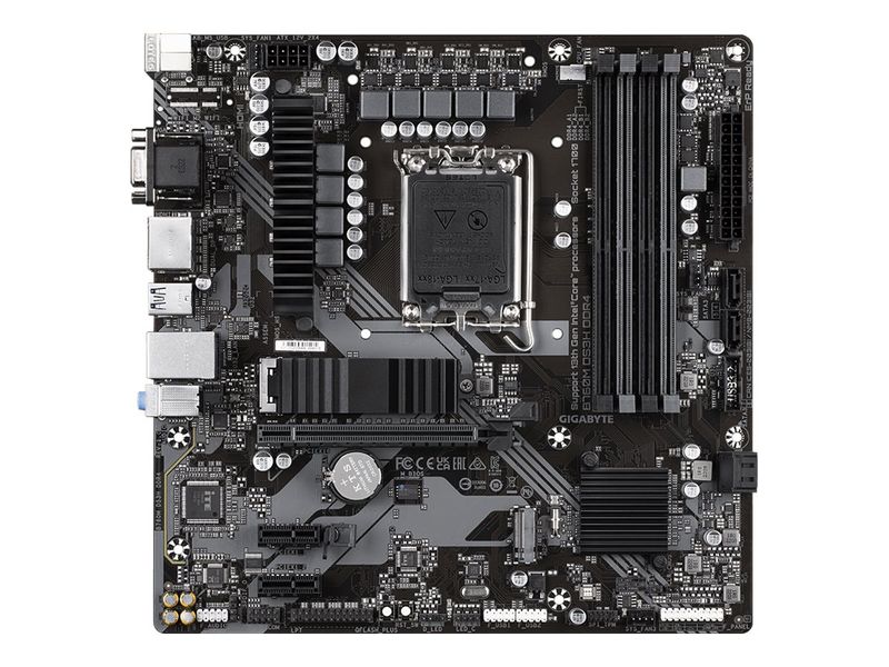 GIGABYTE Mainboard B760M DS3H (rev. 1.0) - Micro ATX - LGA 1700 - Intel B760