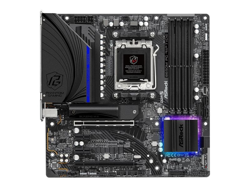 ASRock Motherboard B650M PG Riptide - Micro ATX - Socket AM5 - AMD B650