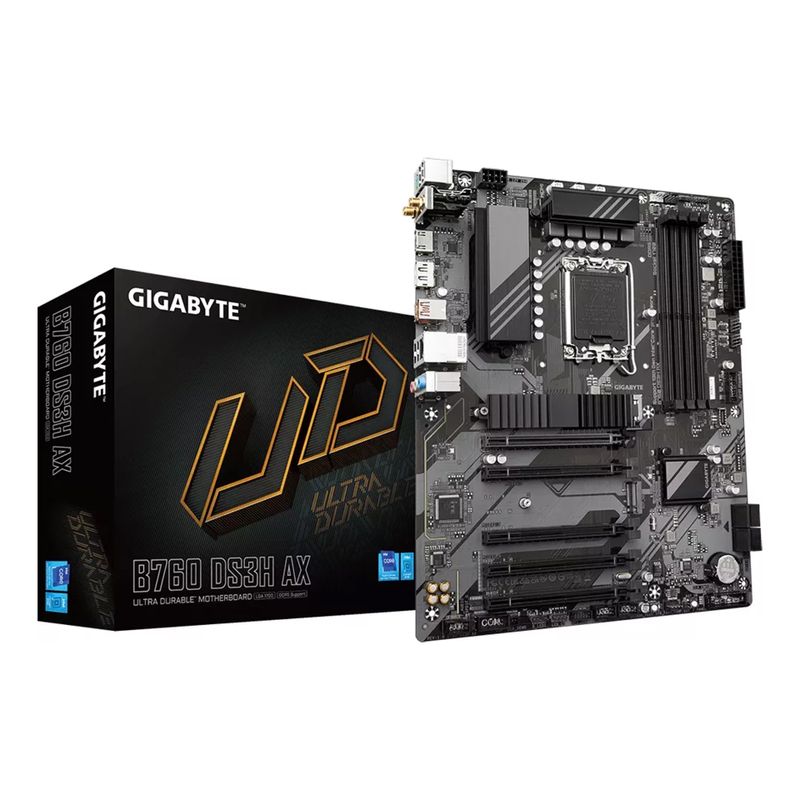 Gigabyte Mainboard B760 DS3H AX - 1.X - ATX - Socket LGA1700 - Intel B760