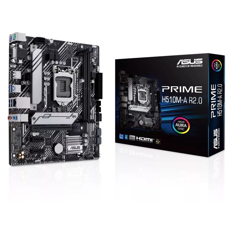 ASUS Mainboard PRIME H510M-A R2.0 - Micro ATX - Socket LGA 1200 (Socket H5) - Intel H470