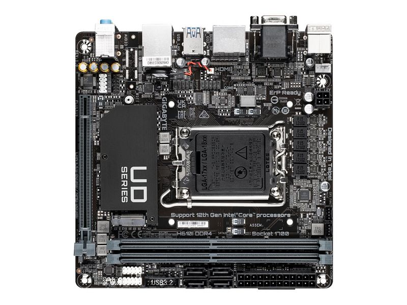 Gigabyte Motherboard H610I DDR4 - 1.0 - Mini-ITX - LGA1700-Socket - H610