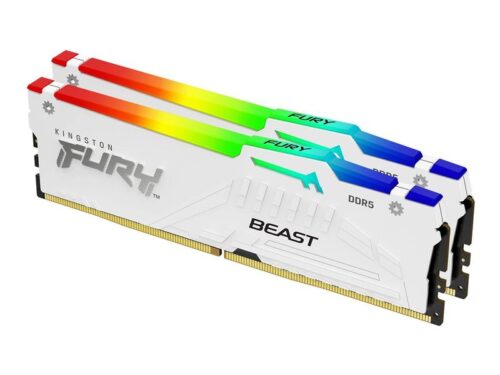 Kingston FURY Beast RGB - DDR5 - kit - 32 GB: 2 x 16 GB - DIMM 288-pin - 6400 MHz / PC5-51200 - unbuffered