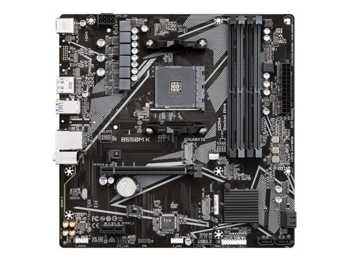 Gigabyte Motherboard B550M K - Micro ATX - Socket AM4 - AMD B550