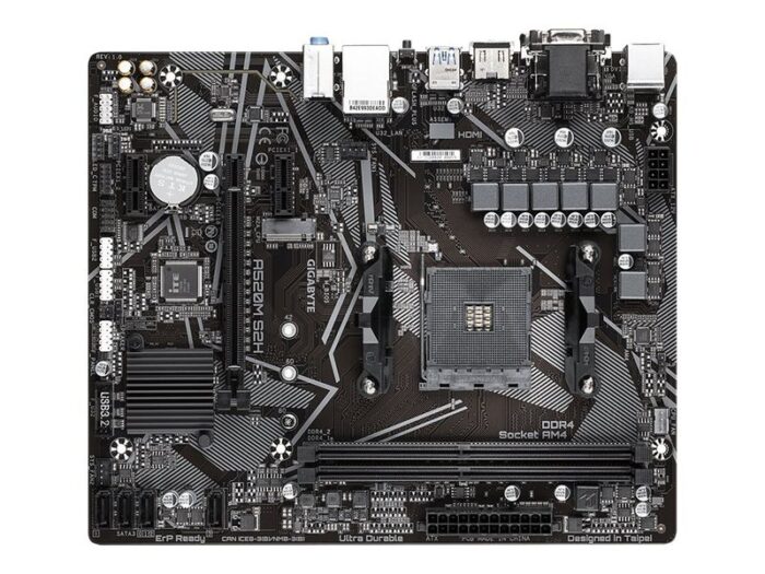 Gigabyte A520M S2H - 1.0 - motherboard - micro ATX - Socket AM4 - AMD A520