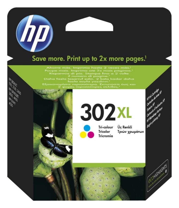 HP 302XL originele high-capacity drie-kleuren inktcartridge - Afbeelding 2