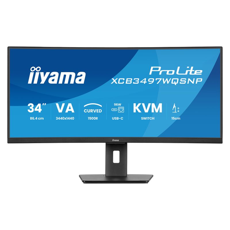 iiyama ProLite XCB3497WQSNP-B1 - LED monitor - curved - 34" - HDR