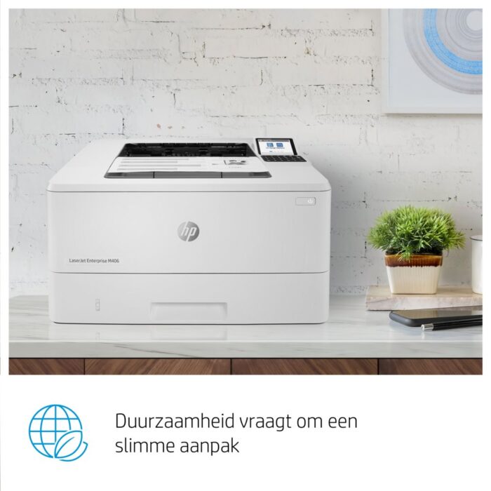 HP LaserJet Enterprise M406dn, Zwart-wit, Printer voor Bedri - Afbeelding 3