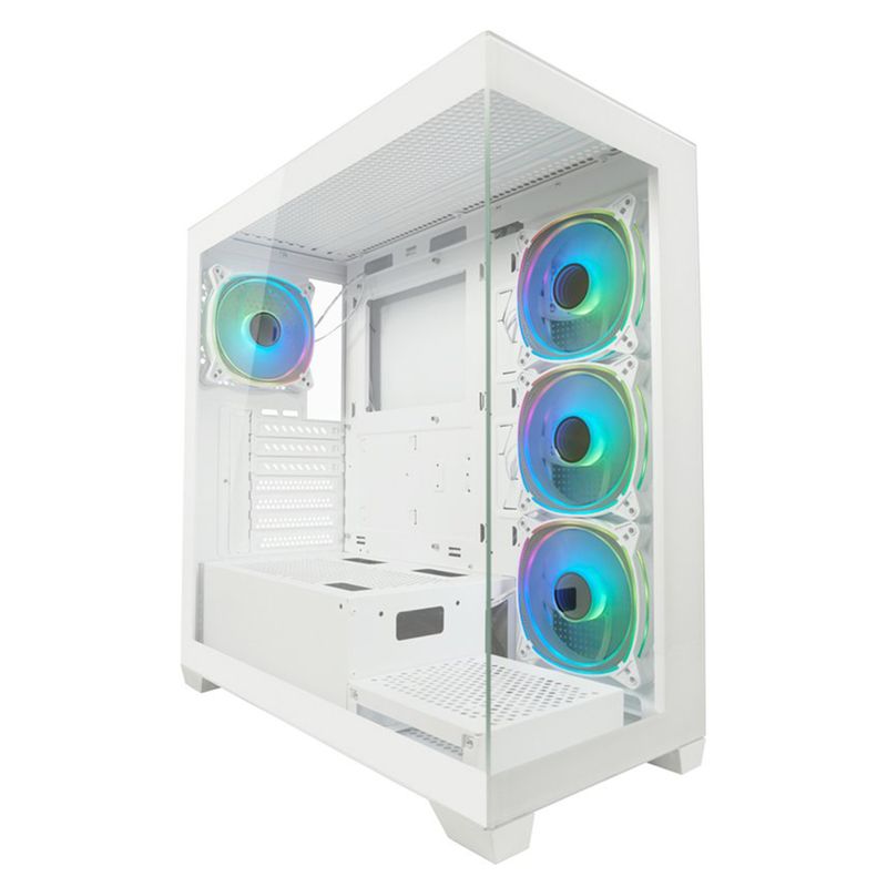 LC-Power PC case LC-715W-ON Shaded Gaming White - Midi