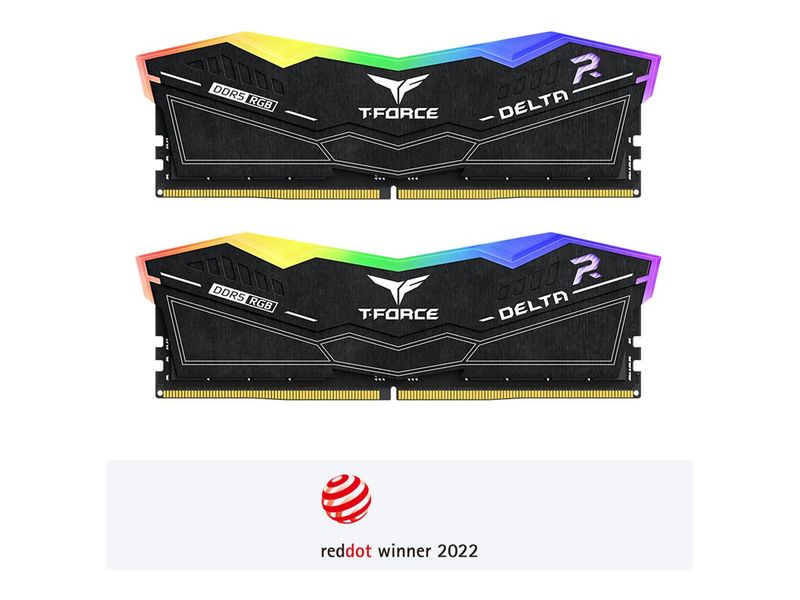 T-Force RAM DELTA RGB - 32 GB (2 x 16 GB Kit) - DDR5 6000 DIMM CL30