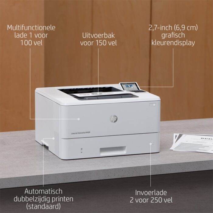 HP LaserJet Enterprise M406dn, Zwart-wit, Printer voor Bedri - Afbeelding 5