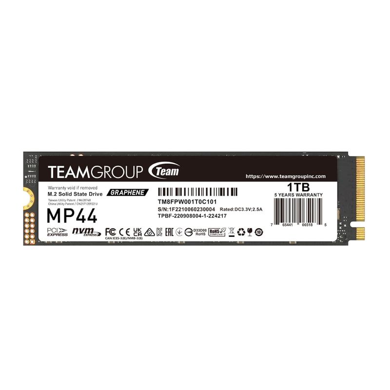 Team Group SSD MP44 - 1 TB - M.2 2280 - PCIe 4.0 x4 NVMe
