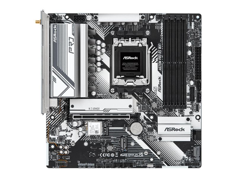 ASRock Motherboard A620M PRO RS WIFI - Micro ATX - Socket AM5 - AMD A620