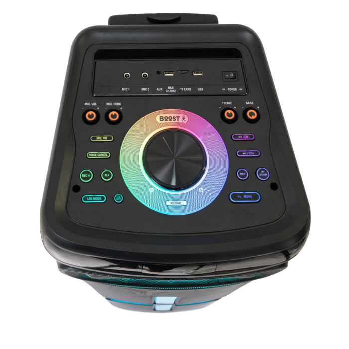 " KARAOKE SPECIAL " STANDUP BOX • 2 x 10"/25cm 1400W MET LED LICHT EFECTEN, MICRO & TROLLEY - Afbeelding 2