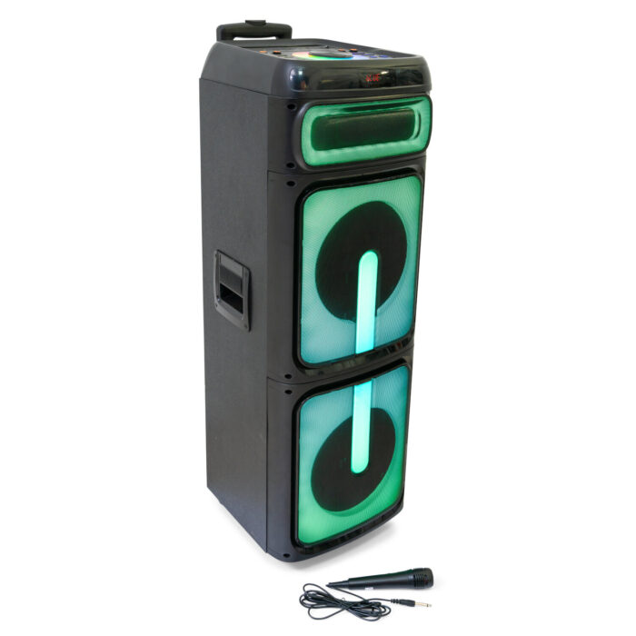 " KARAOKE SPECIAL " STANDUP BOX • 2 x 10"/25cm 1400W MET LED LICHT EFECTEN, MICRO & TROLLEY