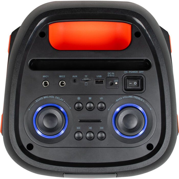 BLUETOOTH LUIDSPREKER MET ACCU EN LICHTEFFECTEN 2 x 6.5"/16cm - 600W - Afbeelding 3