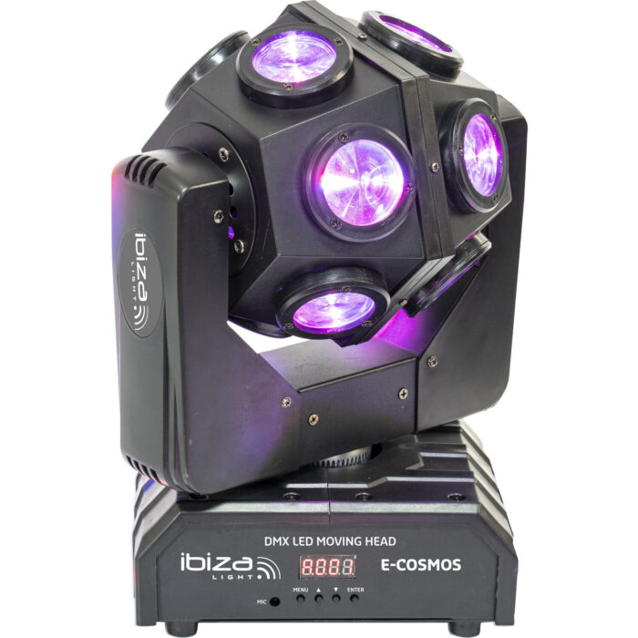 DMX-BESTUURDE 4-in-1 RGBW LED RETRO MOVING HEAD 12 x 10W - Afbeelding 3