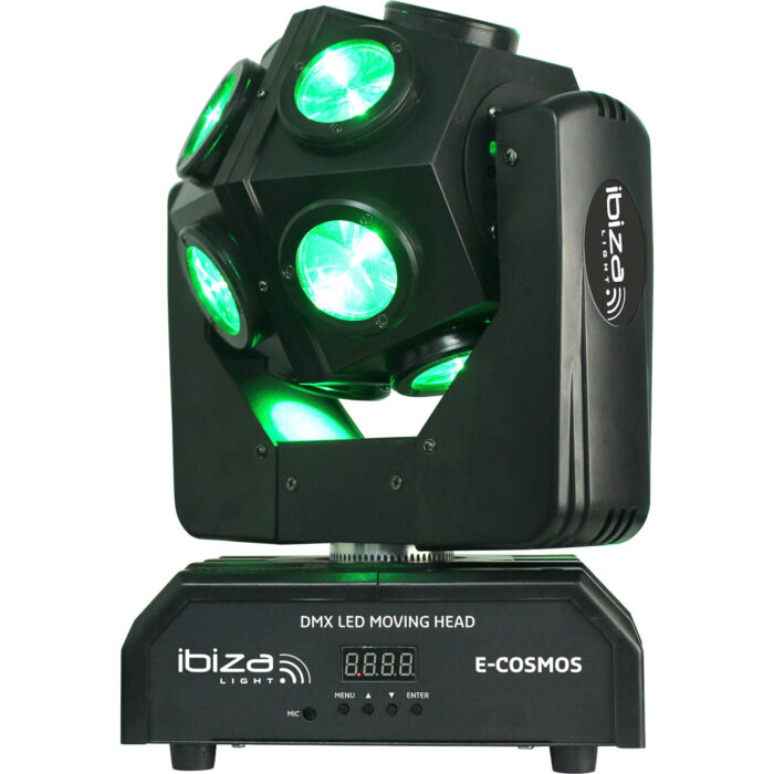DMX-BESTUURDE 4-in-1 RGBW LED RETRO MOVING HEAD 12 x 10W - Afbeelding 4