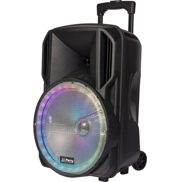DRAAGBARE LUIDSPREKER 12’’/30cm MET USB, TF, BLUETOOTH, FM, VHF MICROFOON & AFSTANDSBEDIENING - Afbeelding 2