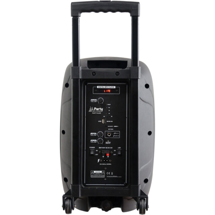 DRAAGBARE LUIDSPREKER 8''/20cm - 300W MET USB, BLUETOOTH, FM en MICRO - Afbeelding 3