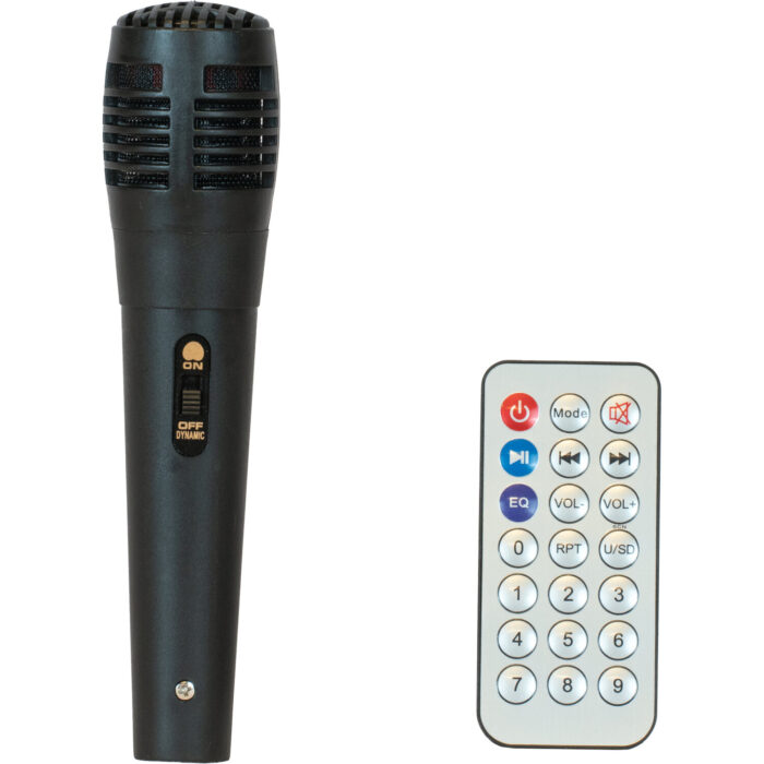 LUIDSPREKERBOX MET ACCU 2 x 8"/20cm 300W MET BLUETOOTH, USB, MICRO SD, FM, TWS, MICROFOON, AFSTANDSBEDIENING & LICHTEFFECT - Afbeelding 3