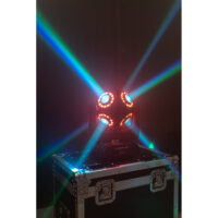 DMX-BESTUURDE MOVING HEAD MET 4-IN-1 RGBW LED's & 8 LICHTRINGEN - Afbeelding 4