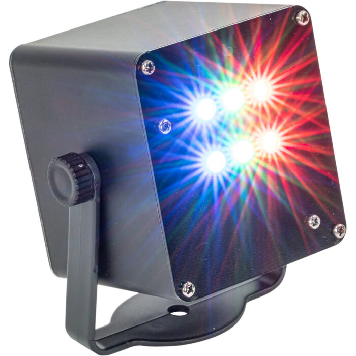 6 x 1W RGB LED STROBE EFFECT IN ZAKFORMAAT OP BATTERIJ - Afbeelding 2