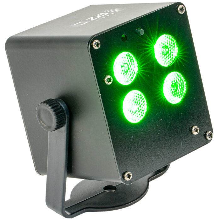 4x 3W RGB LED WASH EFFECT IN ZAKFORMAAT OP BATTERIJ - Afbeelding 2
