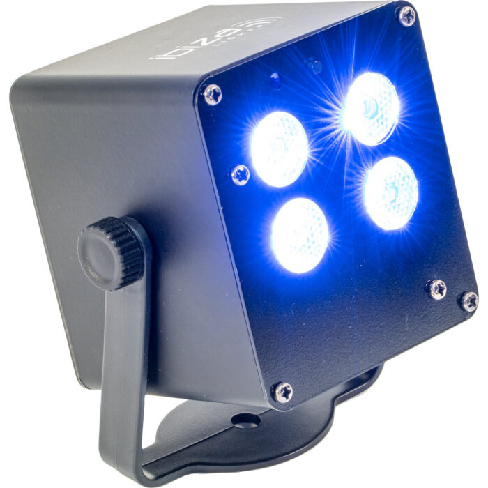 4x 3W RGB LED WASH EFFECT IN ZAKFORMAAT OP BATTERIJ - Afbeelding 3