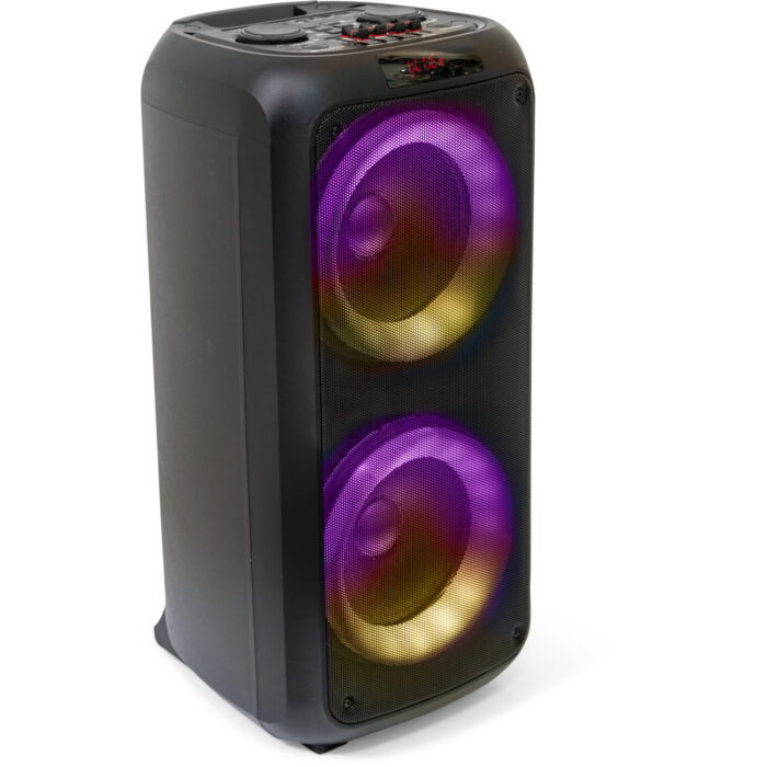 VERLICHT KARAOKE LUIDSPREKERBOX 2 x 8"/20cm 600W - Afbeelding 4