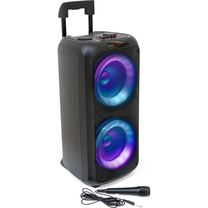 VERLICHT KARAOKE LUIDSPREKERBOX 2 x 8"/20cm 600W