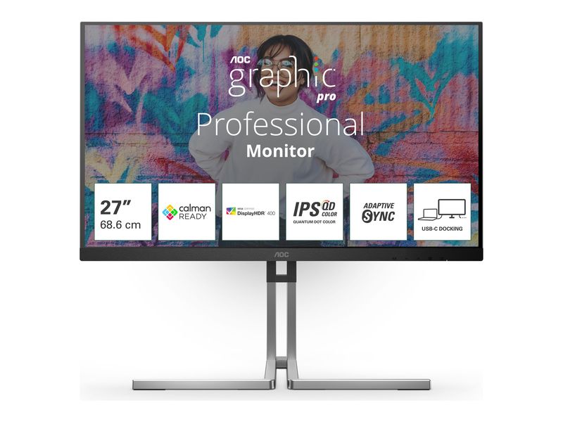 AOC Q27U3CV - Graphic Pro Series - LED monitor - QHD - 27" - HDR