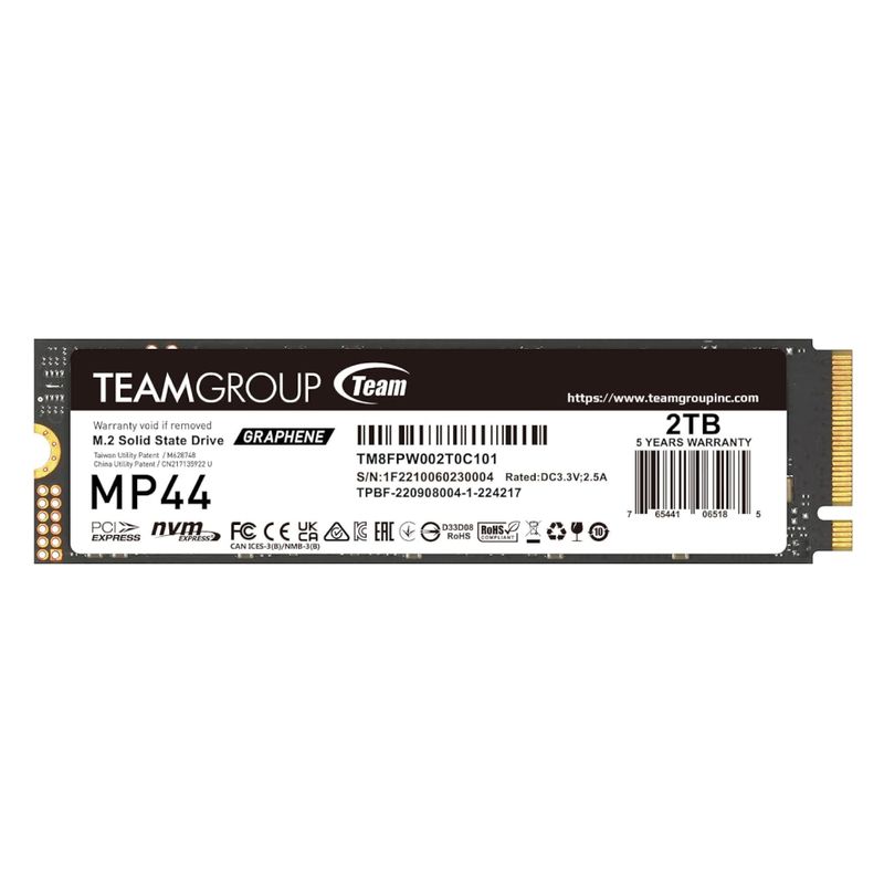 Team Group MP44 - SSD - 2 TB - PCIe 4.0 x4 (NVMe)