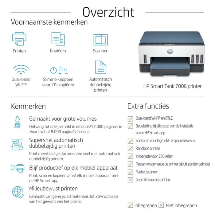 PRINTER HP Smart Tank 7006 All-in-One - Afbeelding 23
