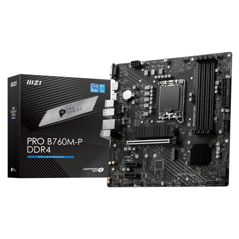 MSI Mainboard PRO B760M-P DDR4 - Micro ATX - Socket Intel 1700 - Intel B760