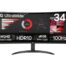 LG UltraWide 34WR50QK-B - LED monitor - curved - 34" - HDR
