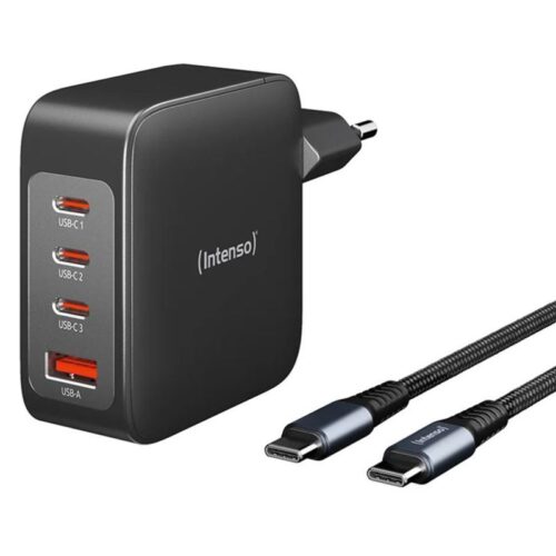 Adap Intenso 3x USB-C GAN 1x USB-A Black