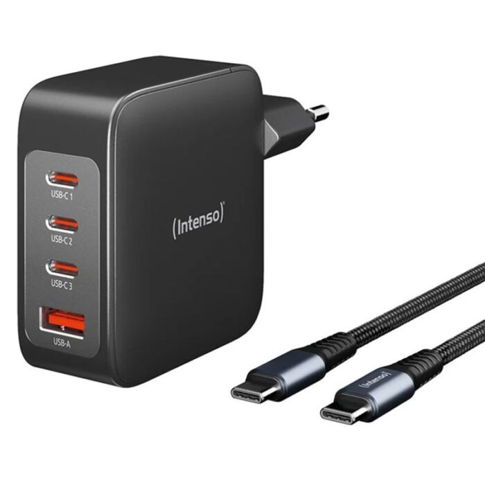 Adap Intenso 3x USB-C GAN 1x USB-A Black
