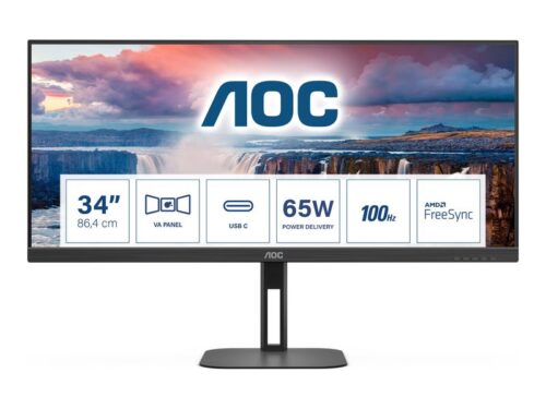 AOC LED-Display U34V5C/BK - 86.4 cm (34") - 3440 x 1440 WQHD