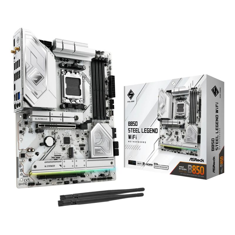 ASRock Mainboard B850 STEEL LEGEND WIFI - ATX - Socket AM5 - AMD B850