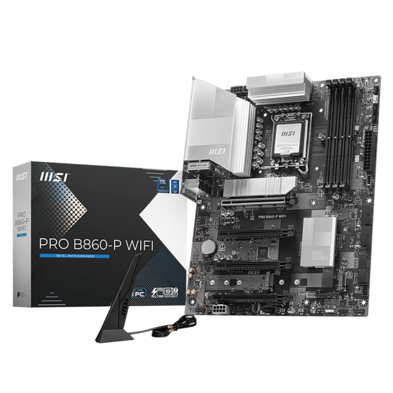 MSI Mainboard PRO B860-P WIFI - ATX - Socket LGA1851 - Intel B860